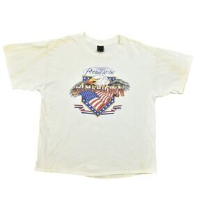 Vintage 1997 Men's Classic Platinum T-Shirt 2XL Cotton Proud to be American